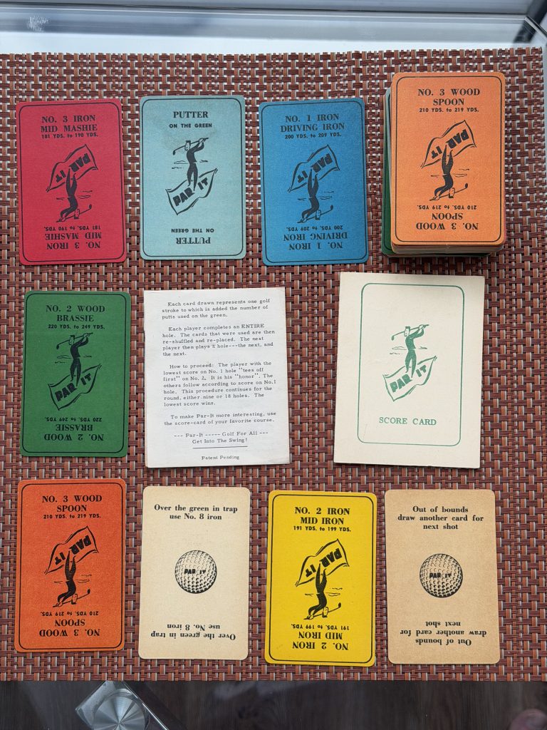 Par-It Golf Card Game Laid Out on Table
