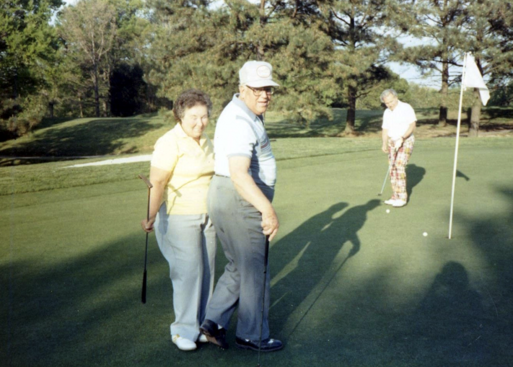 Jesse and Helen Hyatt Golfing