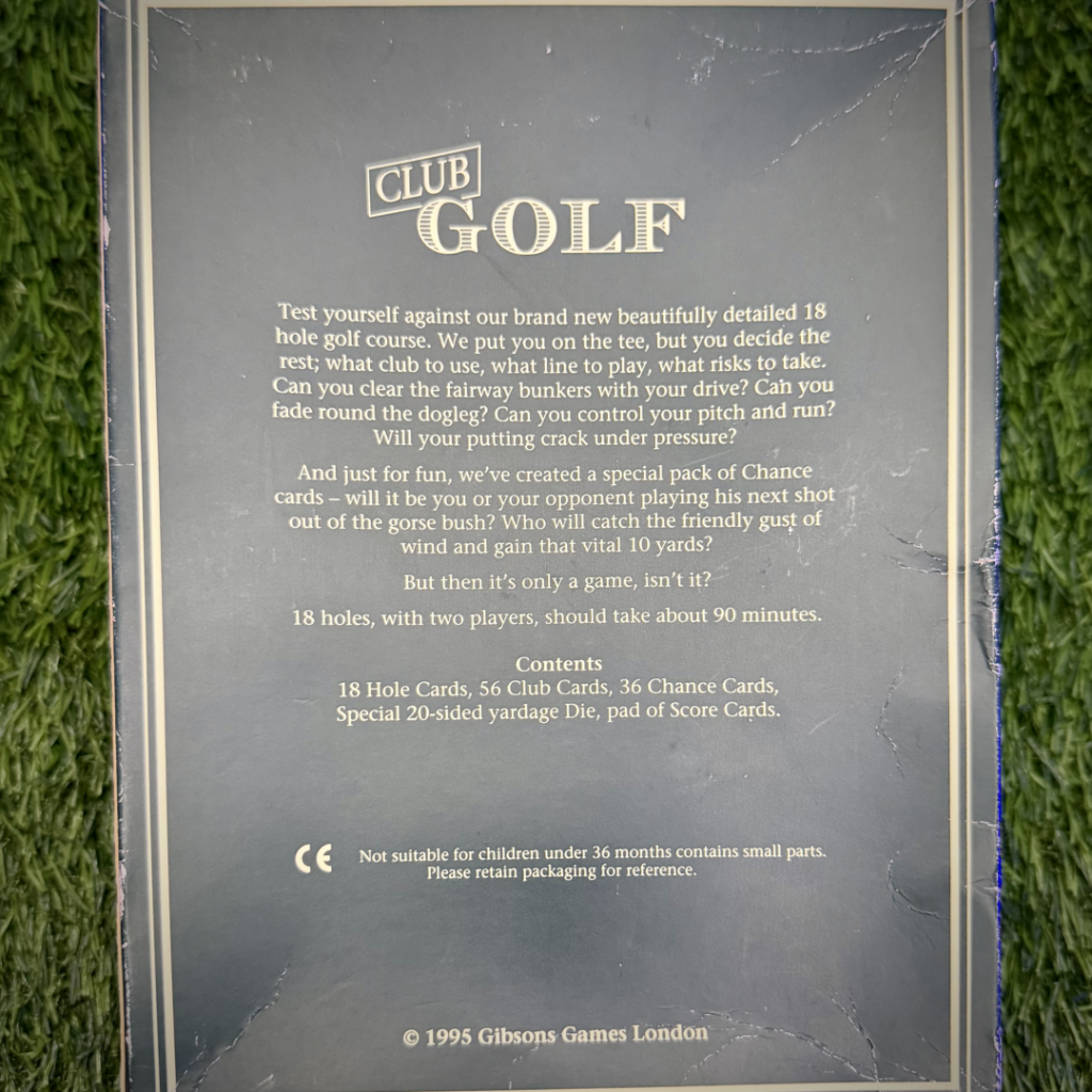 Back of Club Golf Box