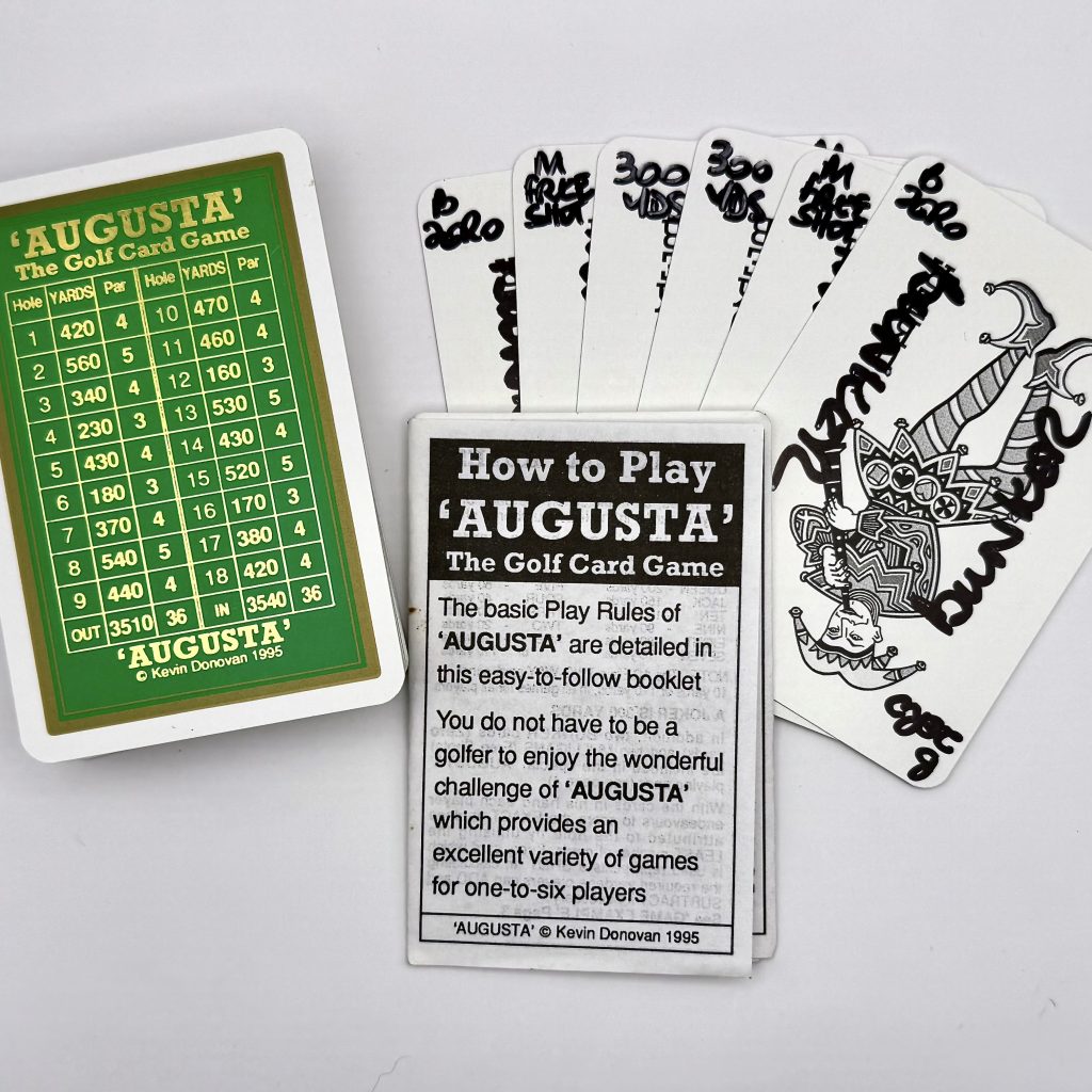 August The Golf Card Game laid out with cards and instructions Kevin Donovan 1995