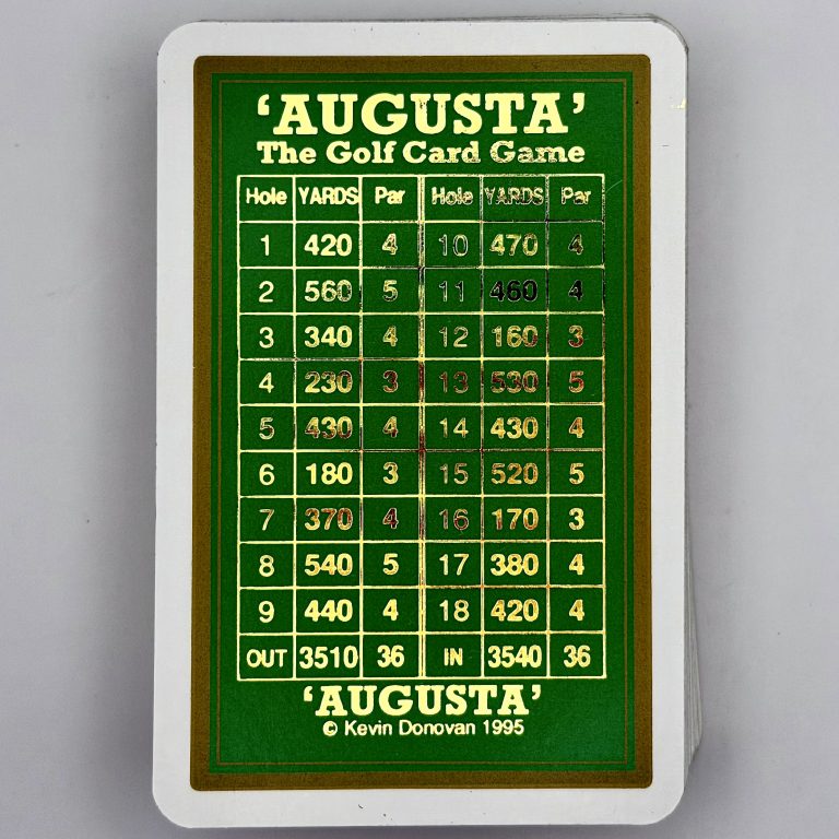 August The Golf Card Game front of card